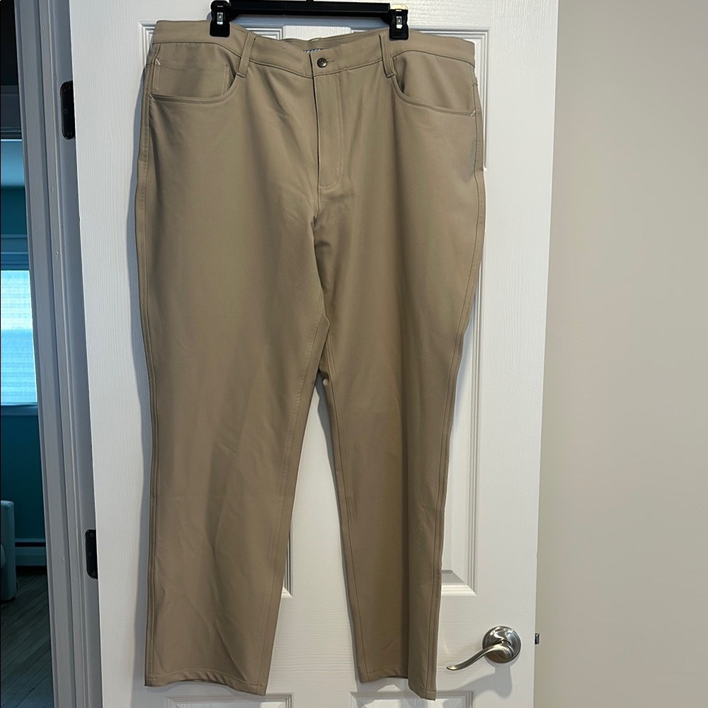 Mens FootJoy Khaki Performance Pants, Size 40/34, Great for Golf